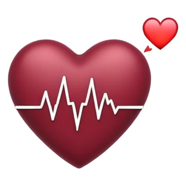 heart with heartbeat Burgundy sticker