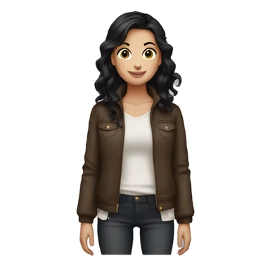 Black haired white girl best friends sticker