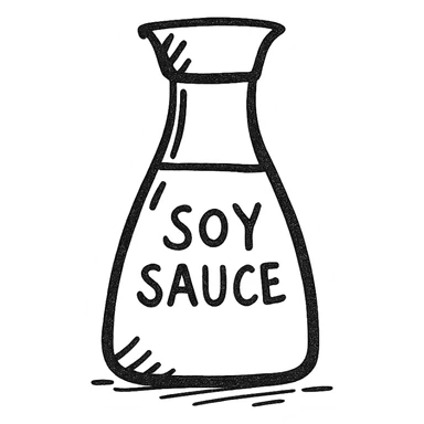 soy sauce bottle, icon sticker