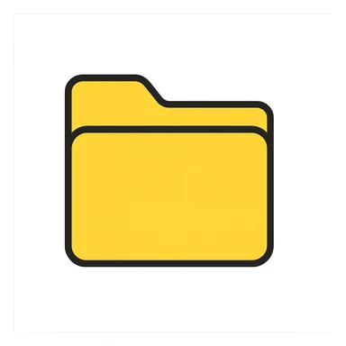 clean and simple folder icon, suitable for general use sticker
