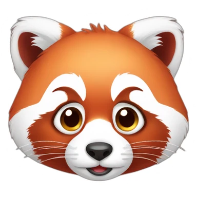 Cute red panda whimpering sticker