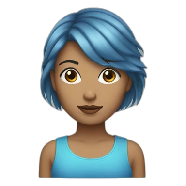 Uma Mulher branca cabelo liso curto e olhos azuis sticker