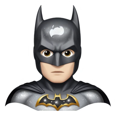 glitter batman white sticker