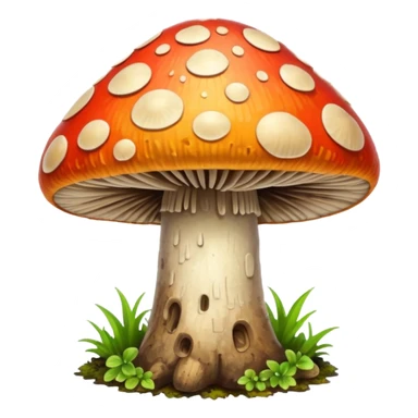 wild colorful mushroom growing on trê sticker