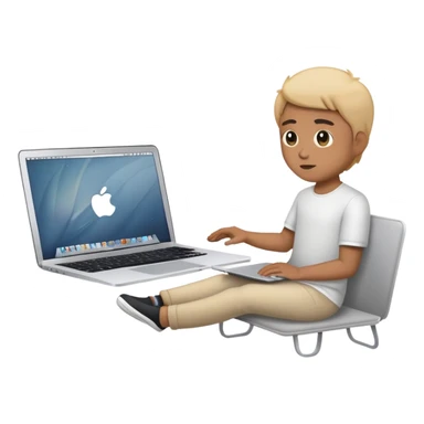 full body watching from a macbook sticker