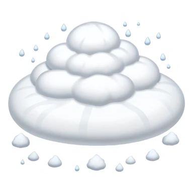 A gentle snowfall with large flakes floating downward. sticker