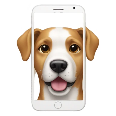 phone with a dog on it but the dog fitting in the screen sticker