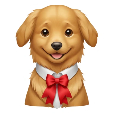 dog with head ribbon and white shirt sticker