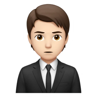 a liittle tired and frustrated entepreneur (only his face). with suit and only a little bit emotional face. young entepreneurs with various suits, but in classic colours. various hair. one person per one emoji. give me a few options. not so tired, more like normal face. sticker