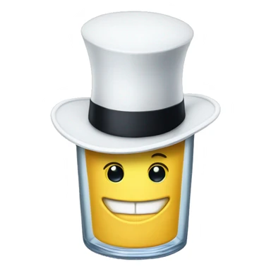 Mayonnaise jar with a top hat sticker