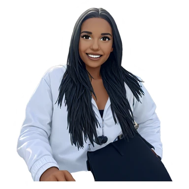 smiling girl outdoors with watercraft sticker