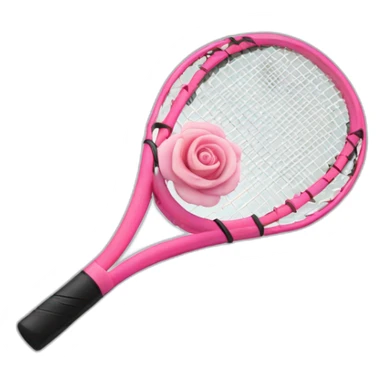 Raquette badminton rose et noir sticker
