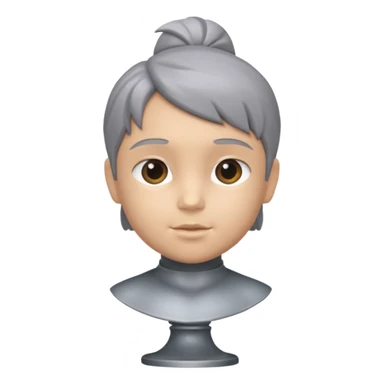 gray metal child bust sticker