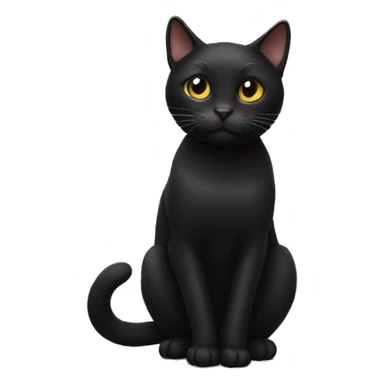 Black cat sticker