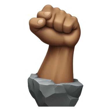 Rock flexing biceps sticker
