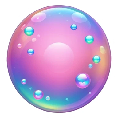 pink  bubbles glittter sticker