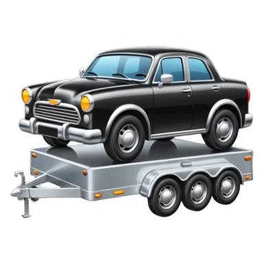 car towing a trailer sticker