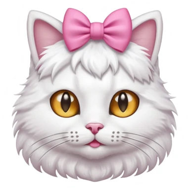 Gato con moño Rosita en l cabeza sticker