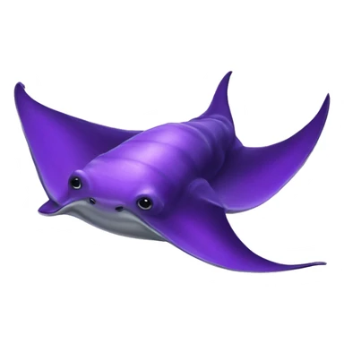 purple Manta ray sticker