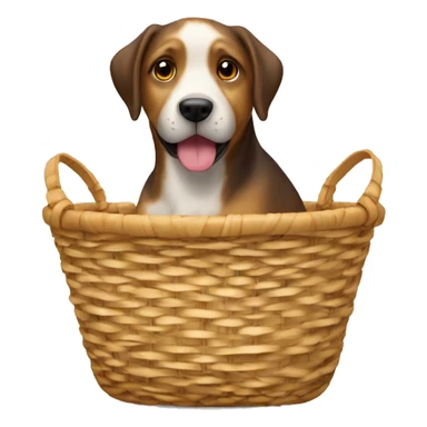 Chien dans panier sticker