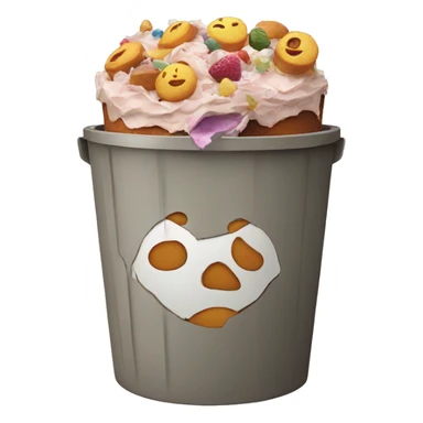 cake in the trash sticker