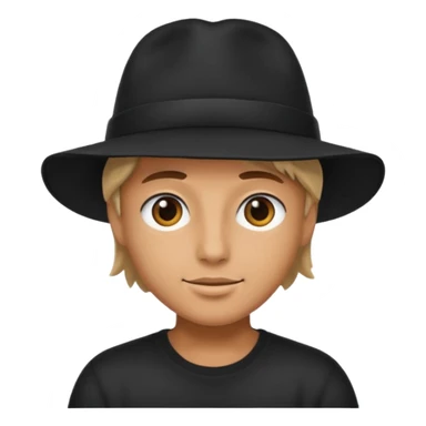 Bene chat avec chapeau noire  sticker