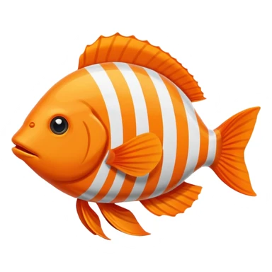 Orange çizgili Fish sticker