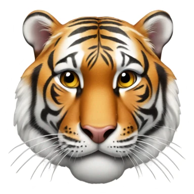 Bengal tiger crossing its fingers sticker