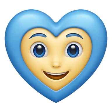 Blue heart with emotions sticker