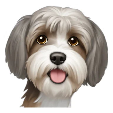 Havanese-tan-brown-grey sticker