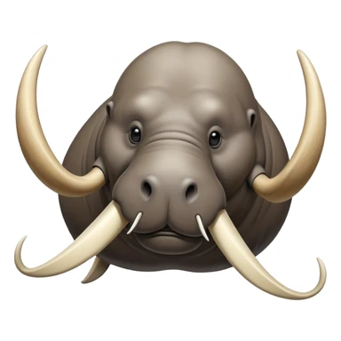 walrus with tusks sticker