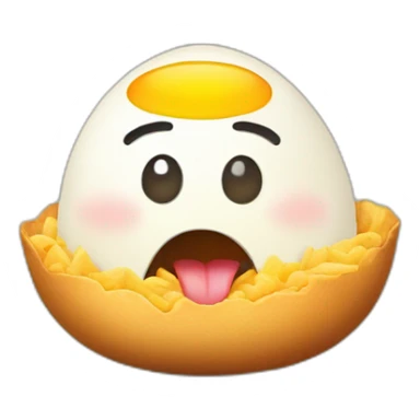 Un huevo frito riendose sticker