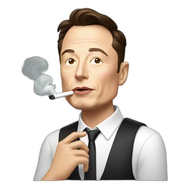 Elon musk smoking sticker