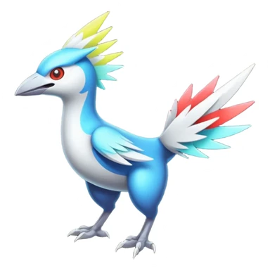 Neon Vibrant Pulsating Trail-glowing Chromatic Trico-Latias-Silvally-fusion-hybrid sticker