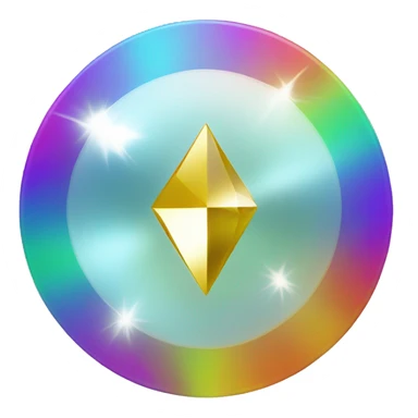 diamond coloured disc sticker