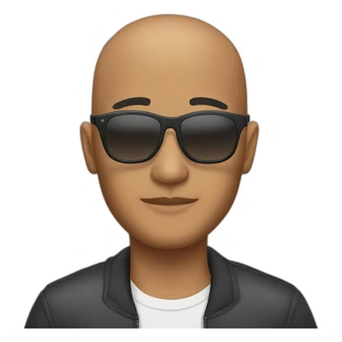Armando Christian Pérez bald wearing sunglasses sticker
