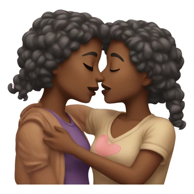 lesbians kissing sticker