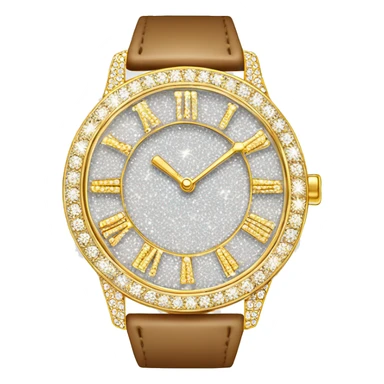 sparkling diamond-encrusted watch sticker