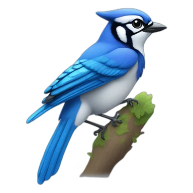 rainbow bluejay sticker