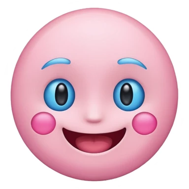 make me a the end emoji with blue and pink pastel colors sticker