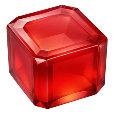 Hexagonal red gem jelly sticker