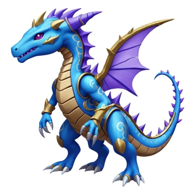 elemental sparkly sparky woody deadly cybernetic spooky Kingdra-Terrakion-Trevenant-Pokémon-Fakémon-hybrid-creature sticker