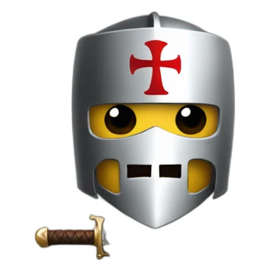 Knights Templar with sword sticker
