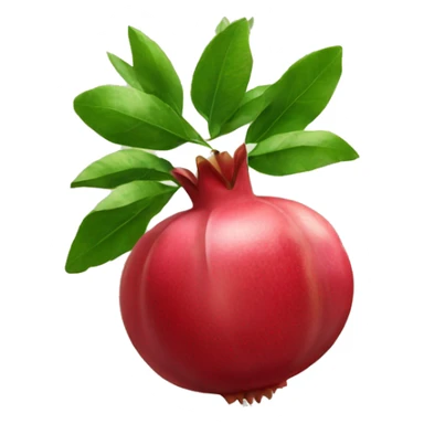 pomegranate showing inside with leaves sticker