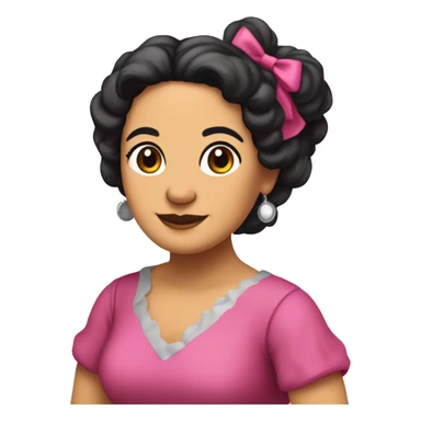 Mariana Bracetti Cuevas was a patriot and leader of the Puerto Rico independence movement. Pink dress. 2 pigtails. Dark hair old woman. sticker