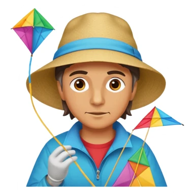 Kite Maker, making a kite sticker