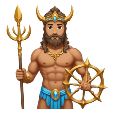 front view Poisedon sticker