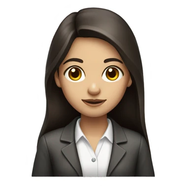 Architect girl with long  dark brown hair no classes   sticker