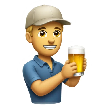 Golfeur qui boit une bière  sticker