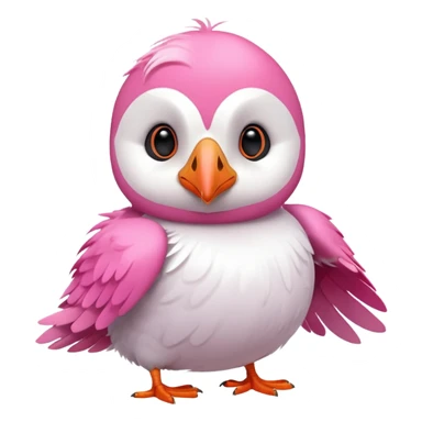 pink puffin wind puf sticker